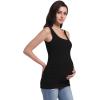 imageFoucome Maternity Tank Top Sleeveless Square Neck Trendy Casual Basic Tops Pregnancy Athletic Yoga Shirts CamisoleBlack