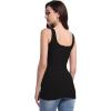 imageFoucome Maternity Tank Top Sleeveless Square Neck Trendy Casual Basic Tops Pregnancy Athletic Yoga Shirts CamisoleBlack