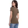 imageFoucome Womens Maternity Shirts Short Sleeve Side Ruched T Shirts Pregnancy TopsBrown