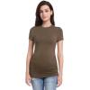 imageFoucome Womens Maternity Shirts Short Sleeve Side Ruched T Shirts Pregnancy TopsBrown