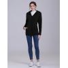 imageFoucome Womens Maternity Sweatshirt 2 in 1 Fleece Zip Up Hoodie Jacket with PocketsBlack