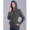 imageFoucome Womens Maternity Sweatshirt 2 in 1 Fleece Zip Up Hoodie Jacket with PocketsGrey