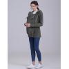 imageFoucome Womens Maternity Sweatshirt 2 in 1 Fleece Zip Up Hoodie Jacket with PocketsGrey