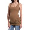 imageFoucome Maternity Tank Top Sleeveless Square Neck Trendy Casual Basic Tops Pregnancy Athletic Yoga Shirts CamisoleBrown