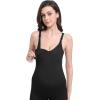 imageFoucome Maternity Jumpsuit Pregnancy Romper Bodysuit Shapewear Nursing Tank Tops LeggingsBlack