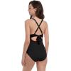 imageFoucome Maternity Swimsuit One Piece Bathing Suit Front Cross Cutout Pregnancy SwimwearBlack