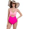 imageFoucome Maternity Swimsuit One Piece Bathing Suit Front Cross Cutout Pregnancy SwimwearPink