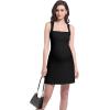 imageFoucome Maternity Tennis Dress Square Neck Athletic Dress Sleeveless Tank Dress Stretch Aline Mini DressesBlack