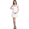 imageFoucome Maternity Tennis Dress Square Neck Athletic Dress Sleeveless Tank Dress Stretch Aline Mini DressesWhite