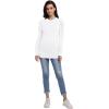 imageFoucome Womens Maternity Shirts Puff Long Sleeve Crew Neck Tunic Tops Trendy Pregnancy ClothesWhite
