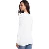 imageFoucome Womens Maternity Shirts Puff Long Sleeve Crew Neck Tunic Tops Trendy Pregnancy ClothesWhite
