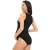 imageFoucome Womens Maternity Bodysuit Sleeveless Shapewear Tank Tops Pregnancy Romper JumpsuitBlack