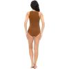 imageFoucome Womens Maternity Bodysuit Sleeveless Shapewear Tank Tops Pregnancy Romper JumpsuitBrown