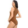 imageFoucome Womens Maternity Bodysuit Sleeveless Shapewear Tank Tops Pregnancy Romper JumpsuitBrown