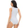 imageFoucome Womens Maternity Bodysuit Sleeveless Shapewear Tank Tops Pregnancy Romper JumpsuitWhite