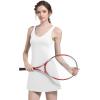 imageFoucome Womens Tennis Dress Workout Dress with Builtin Bra ampamp Shorts Summer Dress for Golf AthleticWhite