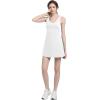 imageFoucome Womens Tennis Dress Workout Dress with Builtin Bra ampamp Shorts Summer Dress for Golf AthleticWhite