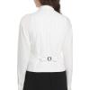 imageFoucome Womens Formal Regular Fitted Business Dress Suits Button Down Vest WaistcoatWhite Stripe