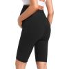 imageFoucome Womens Maternity Biker Shorts Over The Belly Pregnancy Yoga Workout Running Shorts with Pockets 9quotA  3 Pack 9  Black