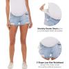 imageFoucome Womens Maternity Ripped Jean Shorts Summer Distressed Denim ShortsA02 Light Blue  Blue