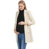 imageFoucome Maternity Turtleneck Long Sleeve Shirts Fleece Lined Basic Layering Slim Fit Pregnancy Thermal Underwear TopsBlack