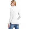 imageFoucome Maternity Turtleneck Long Sleeve Shirts Fleece Lined Basic Layering Slim Fit Pregnancy Thermal Underwear TopsWhite