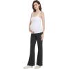 imageFoucome Maternity Flare Leggings Crossover Workout Yoga Pregnancy Pants Soft Stretchy Bootcut Bell BottomsBlack  2 Pack