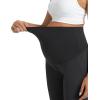 imageFoucome Maternity Pants for Work Wide Leg Stretchy Dress Pants Pregnancy Business Casual Trousers with PocketsBlack