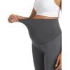imageFoucome Maternity Pants for Work Wide Leg Stretchy Dress Pants Pregnancy Business Casual Trousers with PocketsDark Grey