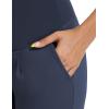 imageFoucome Maternity Pants for Work Wide Leg Stretchy Dress Pants Pregnancy Business Casual Trousers with PocketsNavy Blue
