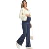 imageFoucome Maternity Pants for Work Wide Leg Stretchy Dress Pants Pregnancy Business Casual Trousers with PocketsNavy Blue