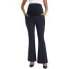 imageFoucome Maternity Flare Pants Stretchy Bootcut Work Dress Pants Business Casual Pregnancy Slacks with PocketsNavy Blue
