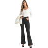 imageFoucome Womens Bootcut Dress Pants Business Casual Work Pants Stretchy Office Slacks with PocketsBlack