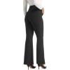 imageFoucome Womens Bootcut Dress Pants Business Casual Work Pants Stretchy Office Slacks with PocketsBlack