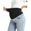 imageFoucome Womens Maternity Jeans Straight Leg Relaxed Fit Comfy Stretchy Trendy Pregnancy Denim PantsLight Blue