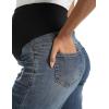 imageFoucome Womens Maternity Jeans Straight Leg Relaxed Fit Comfy Stretchy Trendy Pregnancy Denim PantsVintage Blue