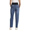imageFoucome Womens Maternity Jeans Stretchy High Waist Pregnancy Boyfriend Denim PantsDark Blue