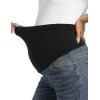 imageFoucome Womens Maternity Jeans Stretchy High Waist Pregnancy Boyfriend Denim PantsVintage Blue