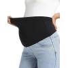 imageFoucome Womens Maternity Jeans Wide Leg Trendy Comfy Stretchy Straight Leg Pregnancy Denim PantsLight Blue