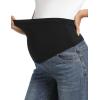 imageFoucome Womens Maternity Jeans Wide Leg Trendy Comfy Stretchy Straight Leg Pregnancy Denim PantsVintage Blue