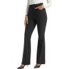 imageFoucome Womens Bootcut Dress Pants Business Casual Work Pants Stretchy Office Slacks with PocketsBlack