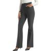 imageFoucome Womens Bootcut Dress Pants Business Casual Work Pants Stretchy Office Slacks with PocketsGrey