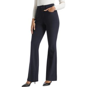 imageFoucome Womens Bootcut Dress Pants Business Casual Work Pants Stretchy Office Slacks with PocketsNavy Blue