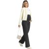 imageFoucome Maternity Pants Wide Leg Yoga Dress Work Pants Loose Stretch Casual Lounge Pregnancy SlacksBlack