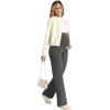 imageFoucome Maternity Pants Wide Leg Yoga Dress Work Pants Loose Stretch Casual Lounge Pregnancy SlacksDark Grey