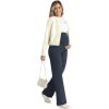 imageFoucome Maternity Pants Wide Leg Yoga Dress Work Pants Loose Stretch Casual Lounge Pregnancy SlacksNavy Blue