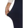 imageFoucome Womens Dress Pants Wide Leg Stretchy Pull On Work Pants Business Office Casual Ladies Slacks with PocketsNavy Blue