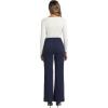 imageFoucome Womens Dress Pants Wide Leg Stretchy Pull On Work Pants Business Office Casual Ladies Slacks with PocketsNavy Blue