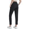 imageFoucome Womens Pants Ankle 78 Golf Pants Stretchy High Waist Sweatpants with Pockets for Athletic Lounge Travel WorkBlack