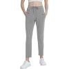 imageFoucome Womens Pants Ankle 78 Golf Pants Stretchy High Waist Sweatpants with Pockets for Athletic Lounge Travel WorkGrey